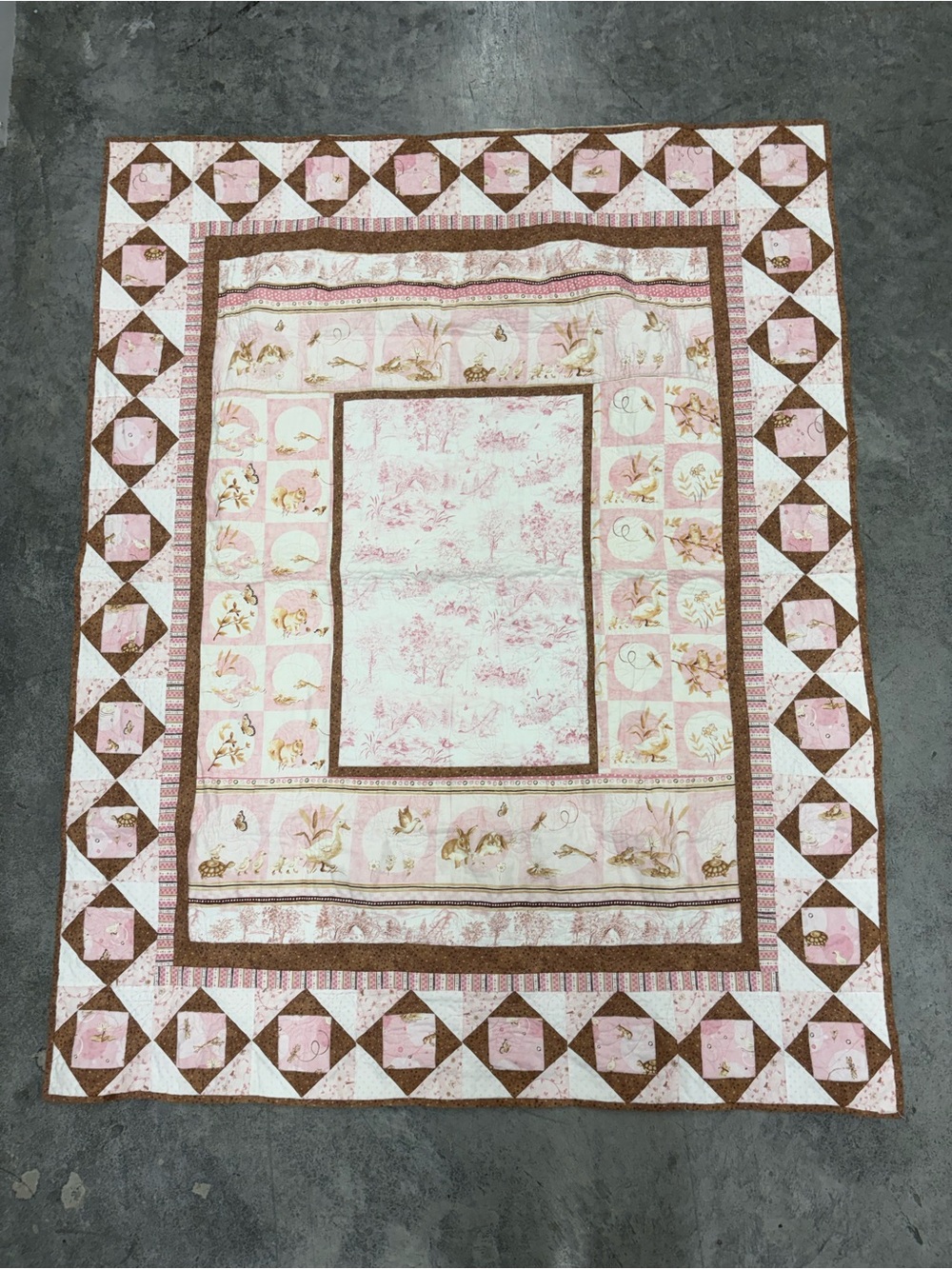 Quilted Girl’s Babyblanket With Nature There